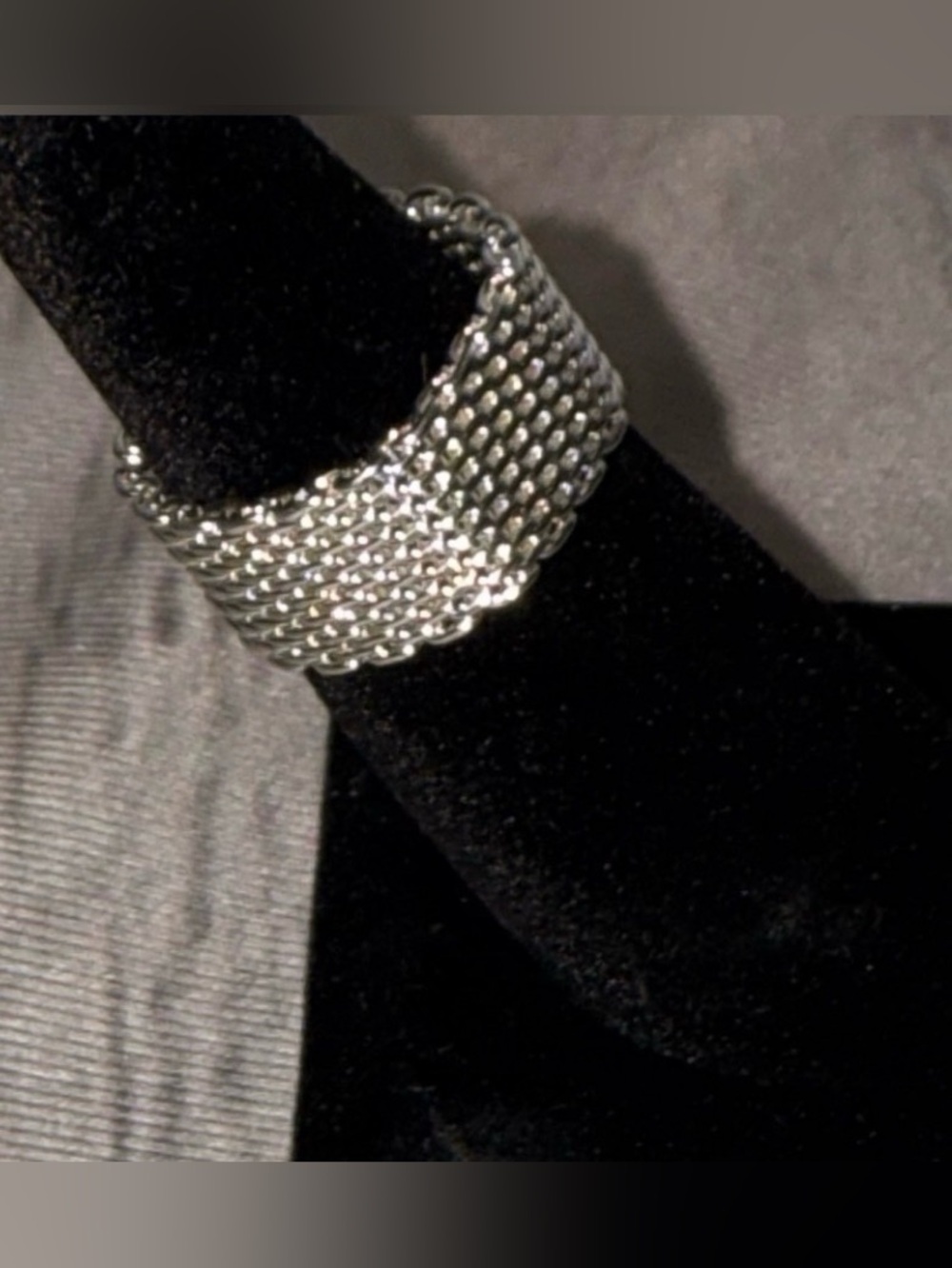 Sterling Silver Mesh Ring - Picture 5 of 7